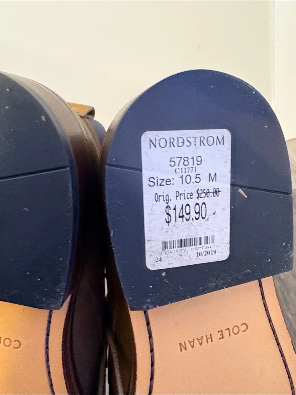 Cole Haan Men's Chukka Boots in Tan with Navy Collar (Brand New)
